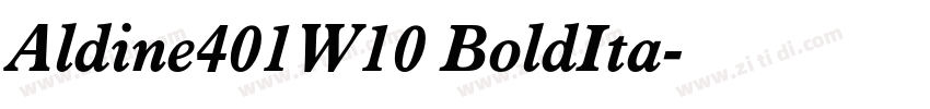 Aldine401W10 BoldIta字体转换